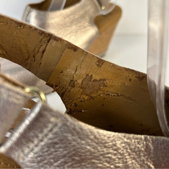 Clarks Bronze Wedge Sandals 7.5 - Picture 4 of 10